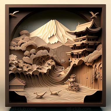 3D model Higashimatsushima in Japan (STL)